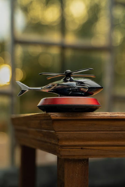 Interior Solar Car Perfumes & Fresheners For Dashboard|Solar Helicopter Car Air Freshener (Red), Pod, Pack Of 1