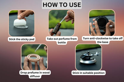 Interior Solar Car Perfumes & Fresheners For Dashboard|Solar Helicopter Car Air Freshener (Red), Pod, Pack Of 1