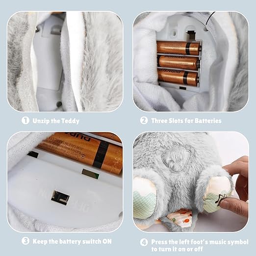 Teddy Bear with Light Breathing Teddy Bear with Music Breathing